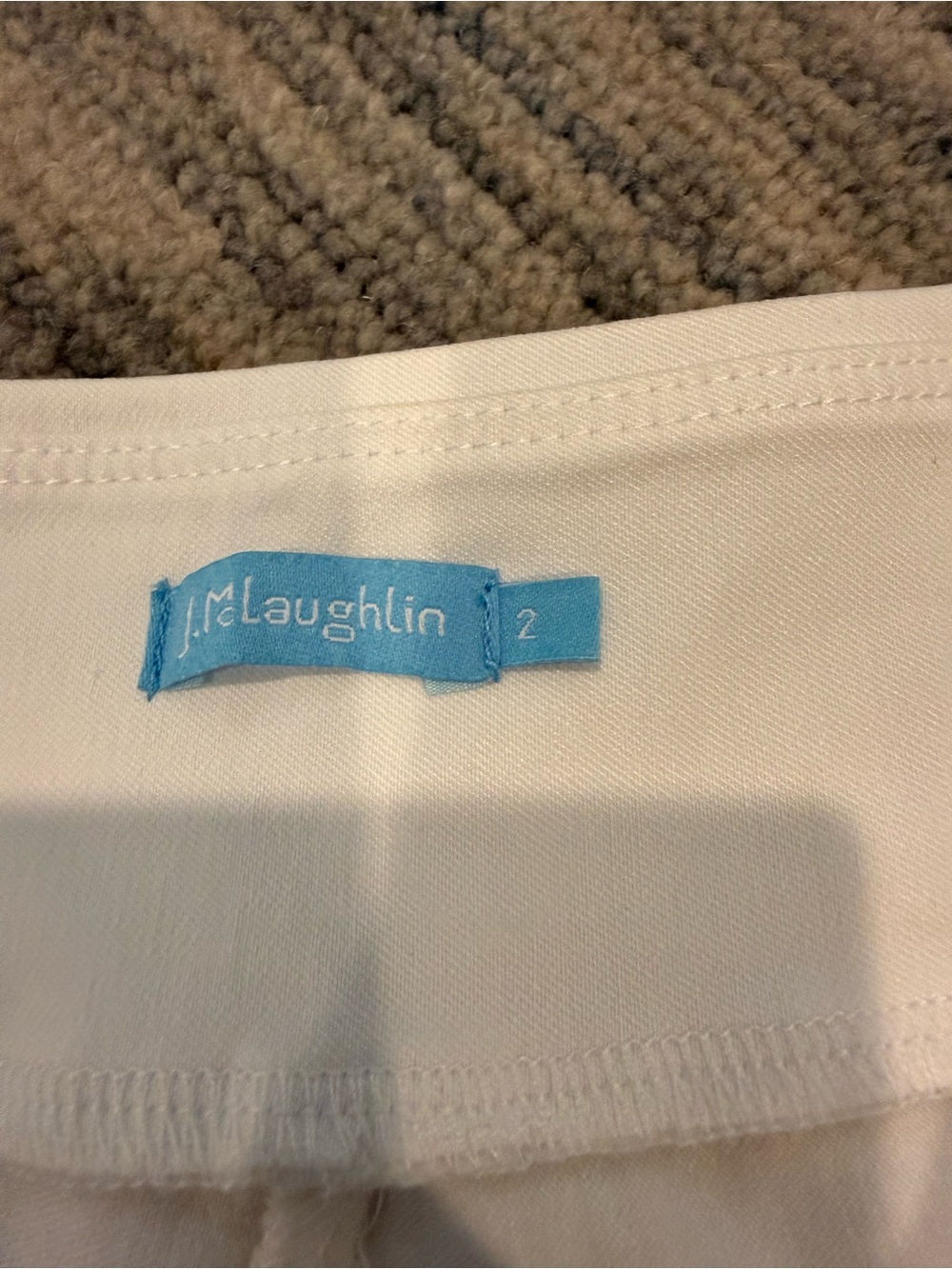 J.McLaughlin Masie Slim Tapered Leg Elastic Waist Pull-On Pants white size 2 - Picture 4 of 7